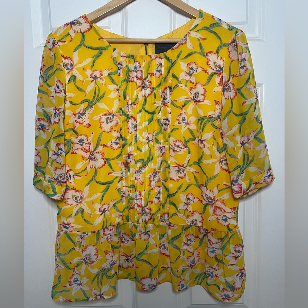 Anthropologie Maeve Jamie Flounced Peasant Top — Size Medium